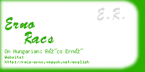 erno racs business card
